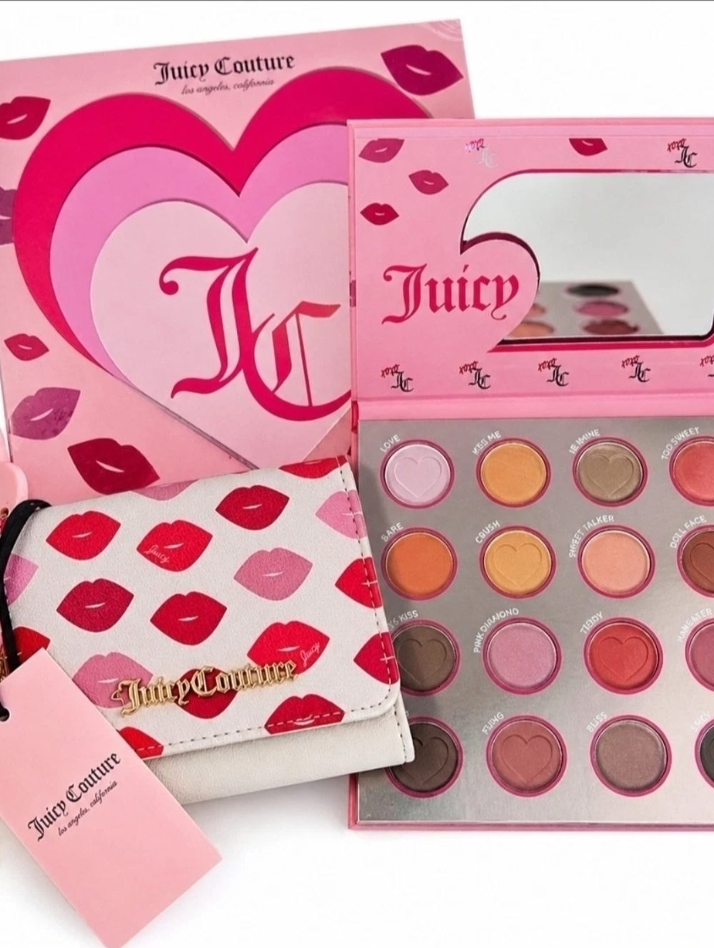 Juicy Couture Lip Print Wallet and Eyeshadow Palette Brand New Sealed